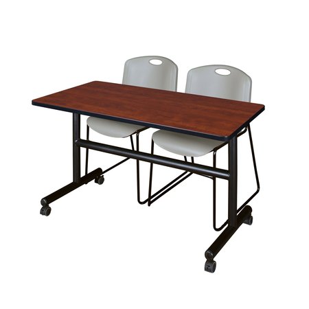 KOBE Tables > Nesting Tables > Kobe Flip Top Table & Chair Sets, 48 X 24 X 29, Cherry MKFT4824CH44GY